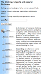 Mobile Screenshot of clothingdictionary.com
